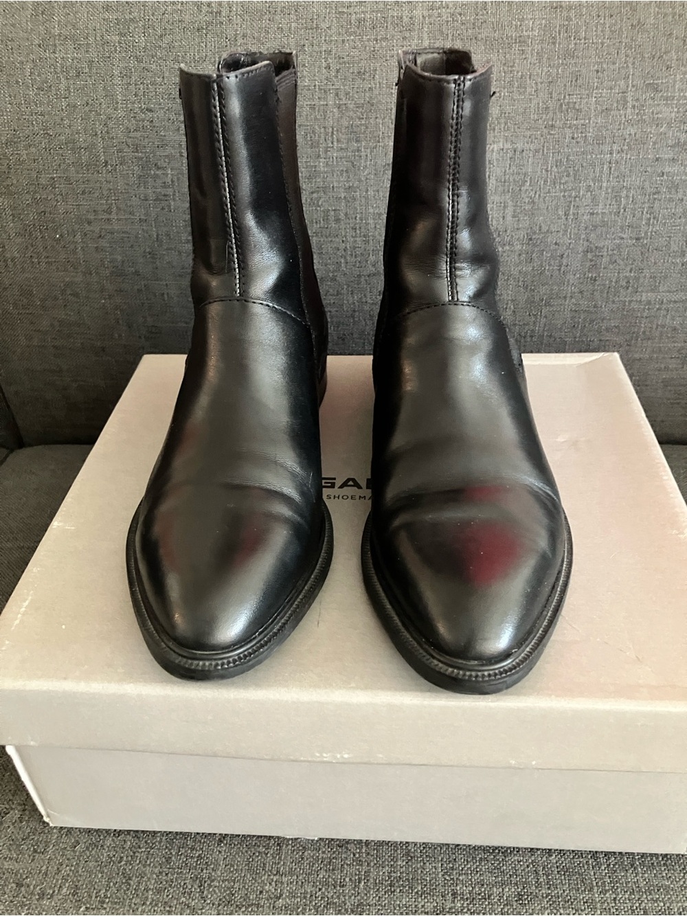 Black Leather Chelsea Boots